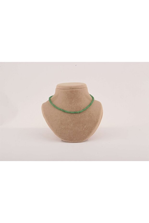 Certified Aventurine (Stone) Natural Stone Necklace 4 Mm, M417