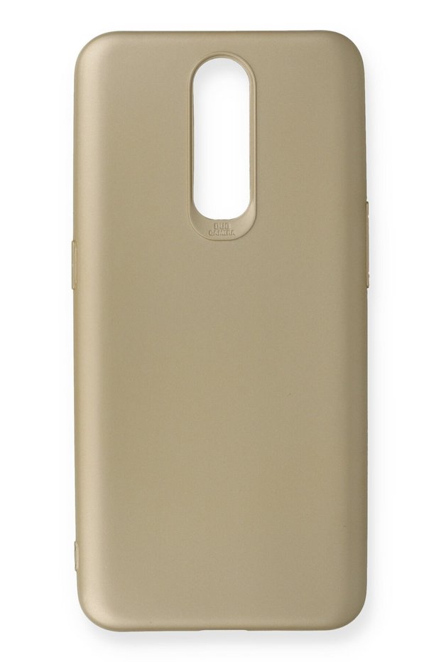 Compatible Case for Oppo Rx17 Pro Yumauşk Colorful Flexible Premium Rubber Silicone - Gold