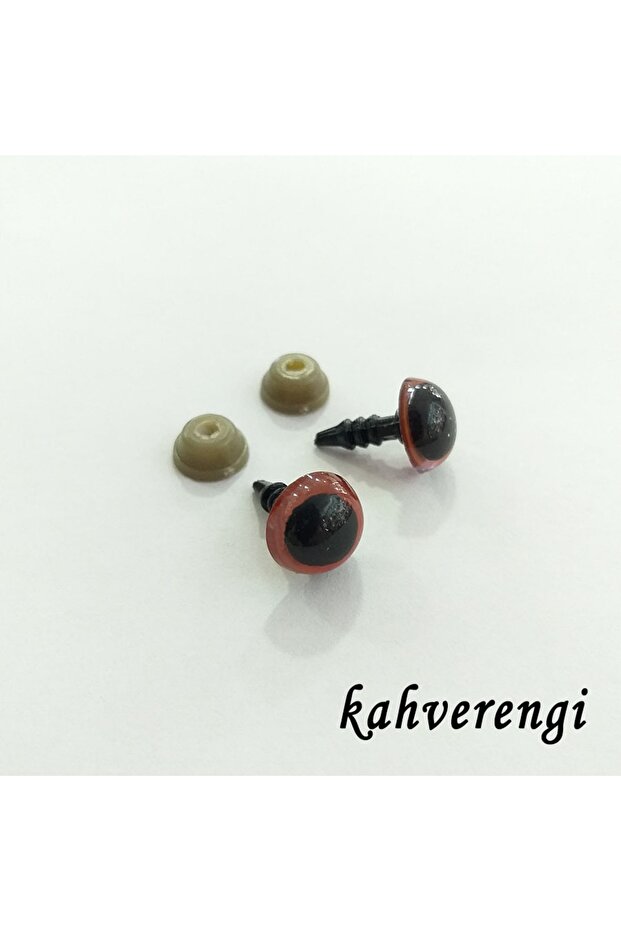 Amigurumi Colorful Screw Double Eye - 16 mm - Brown 200 Pieces (100 Pairs)