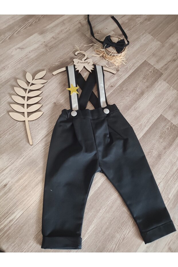 Navy Blue Light Gray Baby Boy Winter Salopet Night Concept