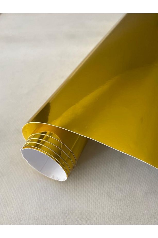 Krom Gold Varak Altın ( 40 X 1 Metre) Kendinden Yapışkanlı Folyo - 2