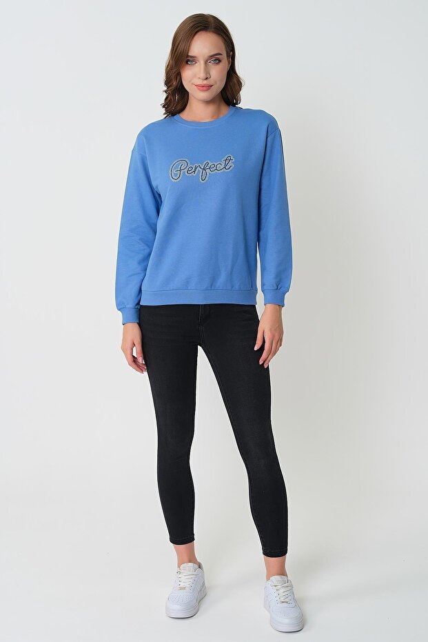 Taş Baskılı Sweatshirt - 2