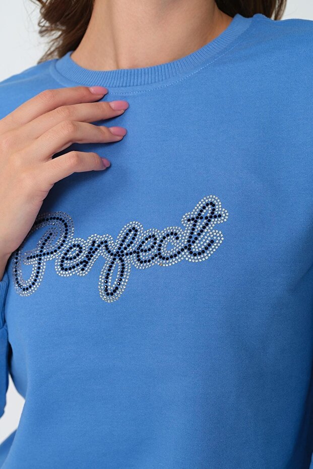 Taş Baskılı Sweatshirt - 7