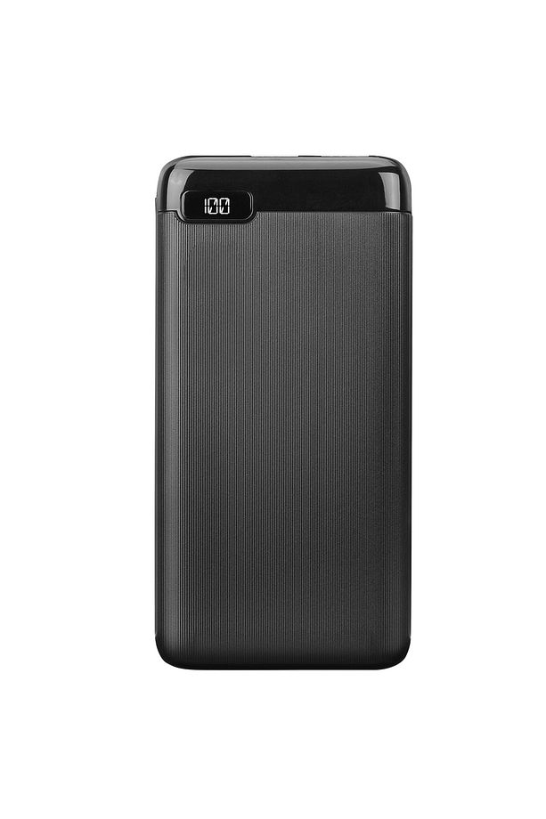 Ip-k11 10000mah 2-usb+micro+type-c Siyah Lcd Ekranlı Taşınabilir Pil Şarj Cihazı Powerbank - 1