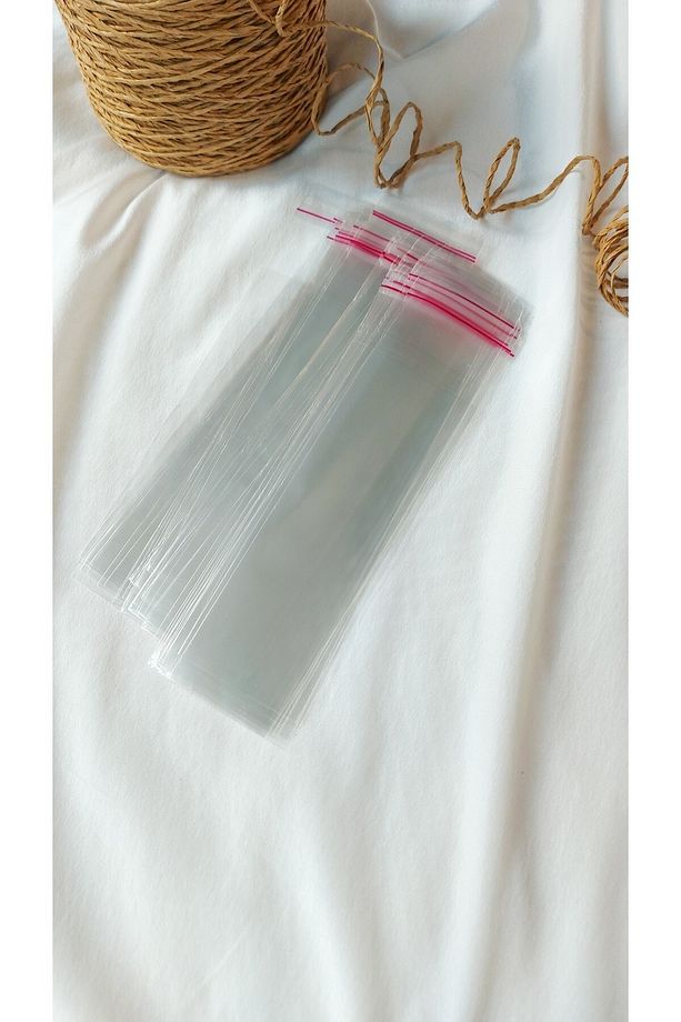 Yapışkan Bantlı Jelatin Torba Poşet 5x15+5 Cm. (5*20) 50 Adet - 1
