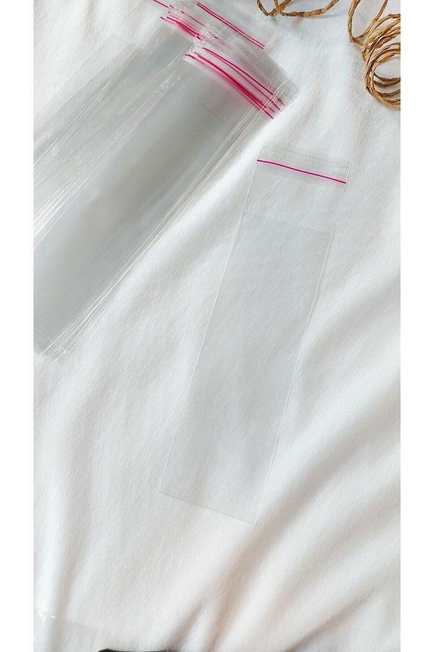 Yapışkan Bantlı Jelatin Torba Poşet 5x15+5 Cm. (5*20) 50 Adet - 3