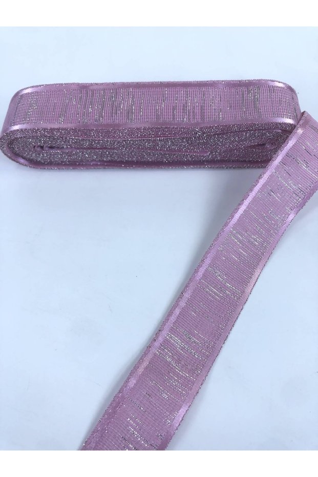 Pink Silver Glitter Party Ribbon Price Is for 1 Meter – Ribbon, Stylish Design, Women's Accessory – Ribbon