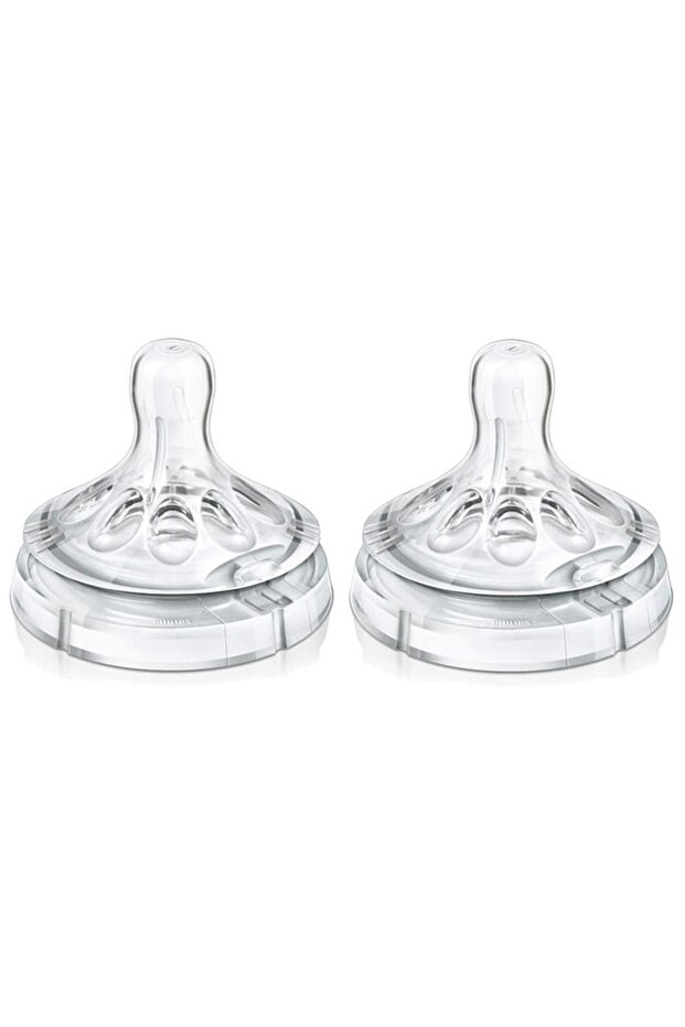 Natural Baby Bottle Nipple Silicone Flow Adjustable 2 Pieces (3 Months+)8710103873976