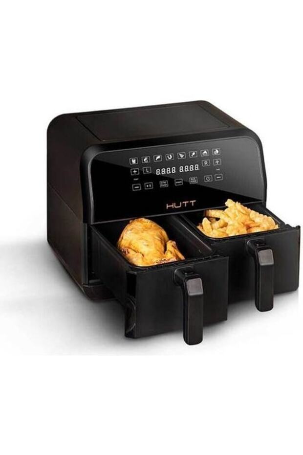 D8 Çift Hazneli Air Fryer Yağsız Fritöz (4+4) 8 Lt. Dokunmatik Ekran - 1