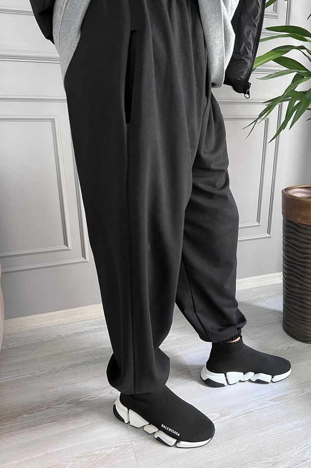 Kışlık Şardonlu Unisex Oversize Salaş Eşofman Altı Jogger Eşofman - 4