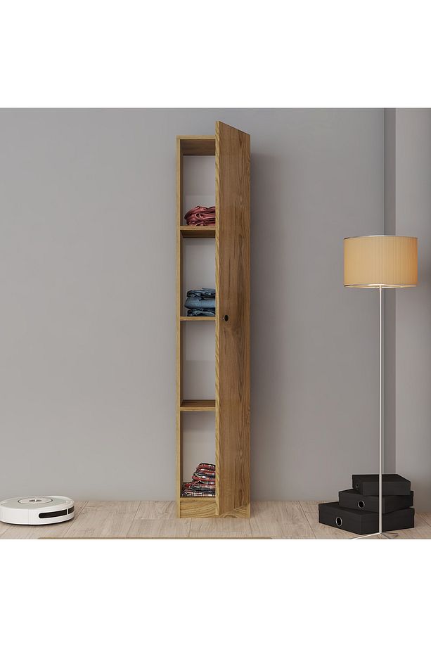 Zoe Tek Kapılı Elbise Dolabı Gardırop Çok Amaçlı Dolap - 2
