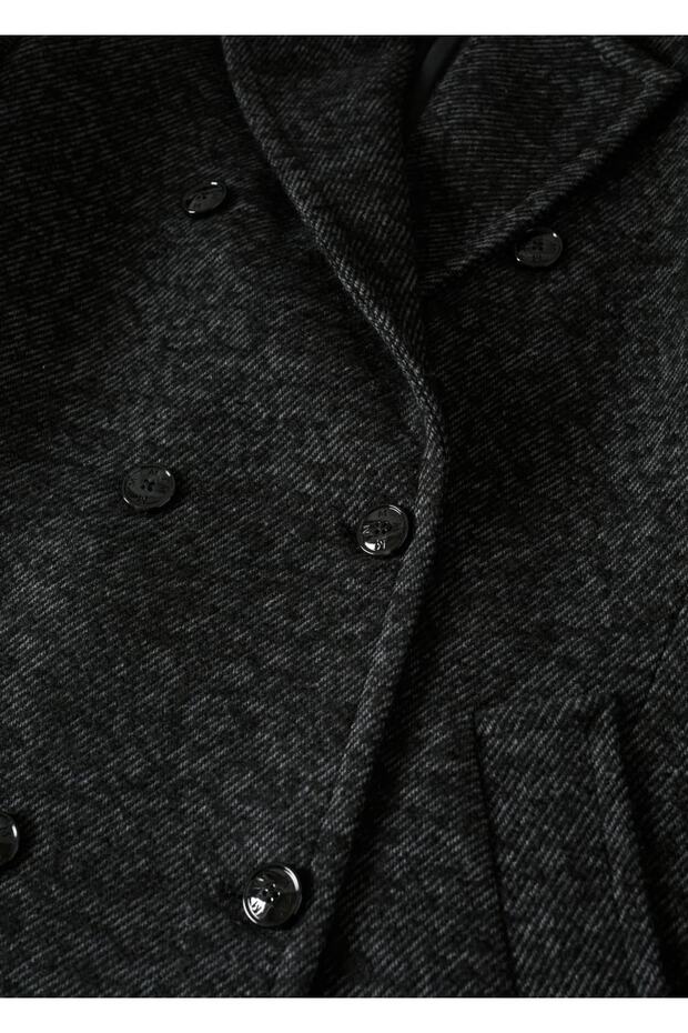 Klapalı Kruvaze Palto - 6