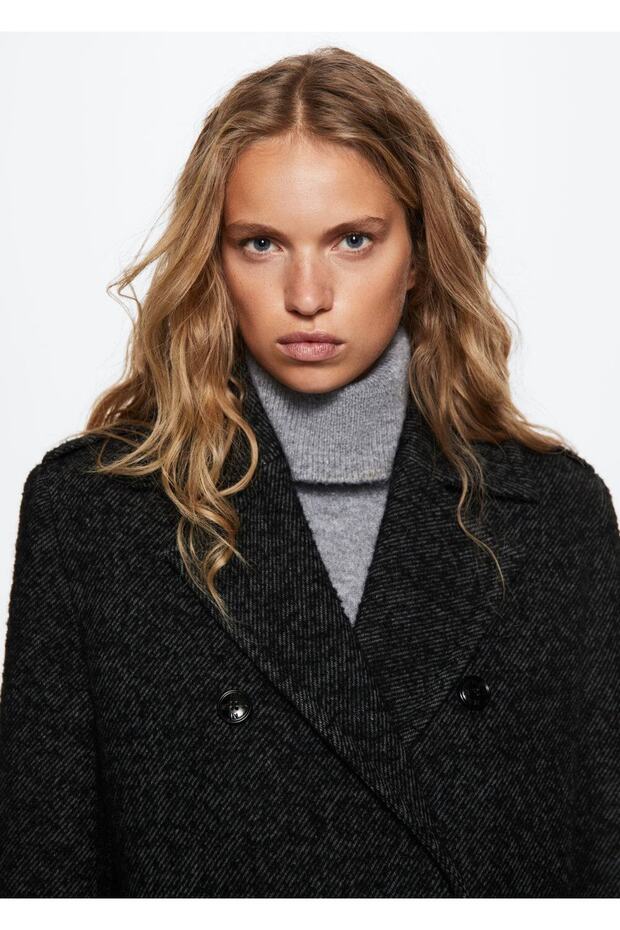 Klapalı Kruvaze Palto - 7