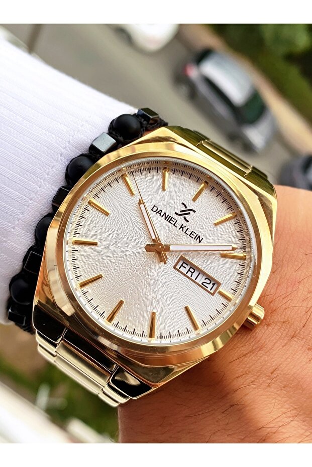 ساعة يد رجالية بسلك فولاذي + سوار - 3