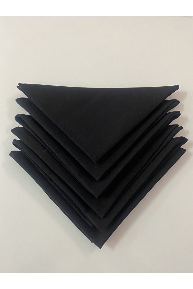 Black Special Stitched Fabric Napkin Set of 6