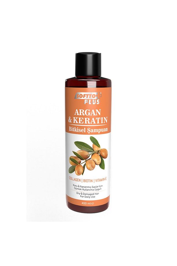 Argan & Keratin Argan Yağlı Biotin Kolajen Bitkisel Şampuan 400ml - 1