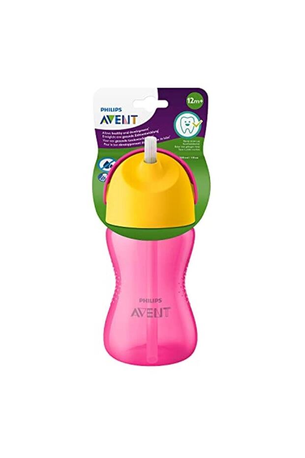 Scf798/02 Desenli Pipetli Bardak 300 Ml Pembe - 1