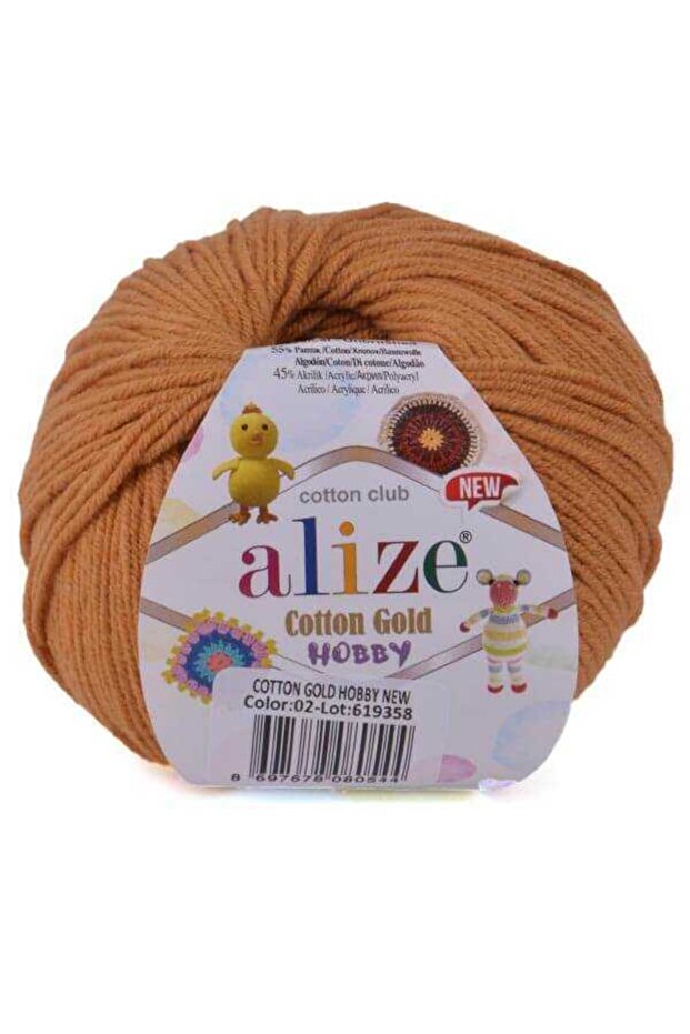 Cotton Gold Hobby New 02 Safran  Örgü İpi - 1