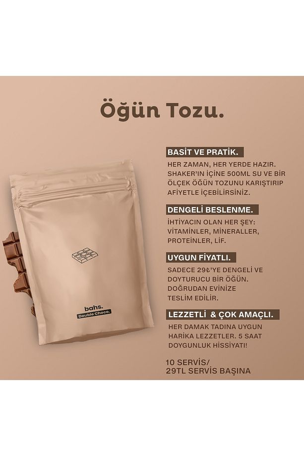 Proteinli Öğün Tozu - Double Choco 600gr - 10 Servis - 4