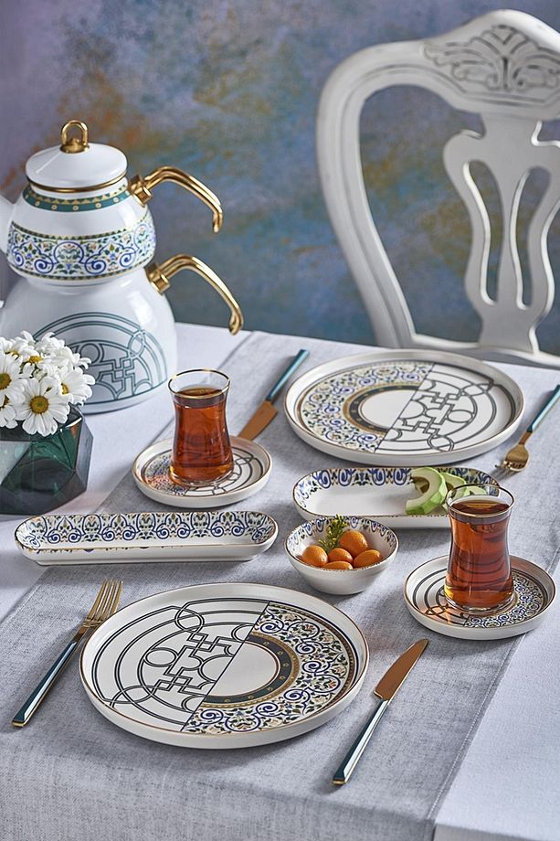 N3164 Mentol Jülide 26 Prç Kahvaltı Takımı - 1