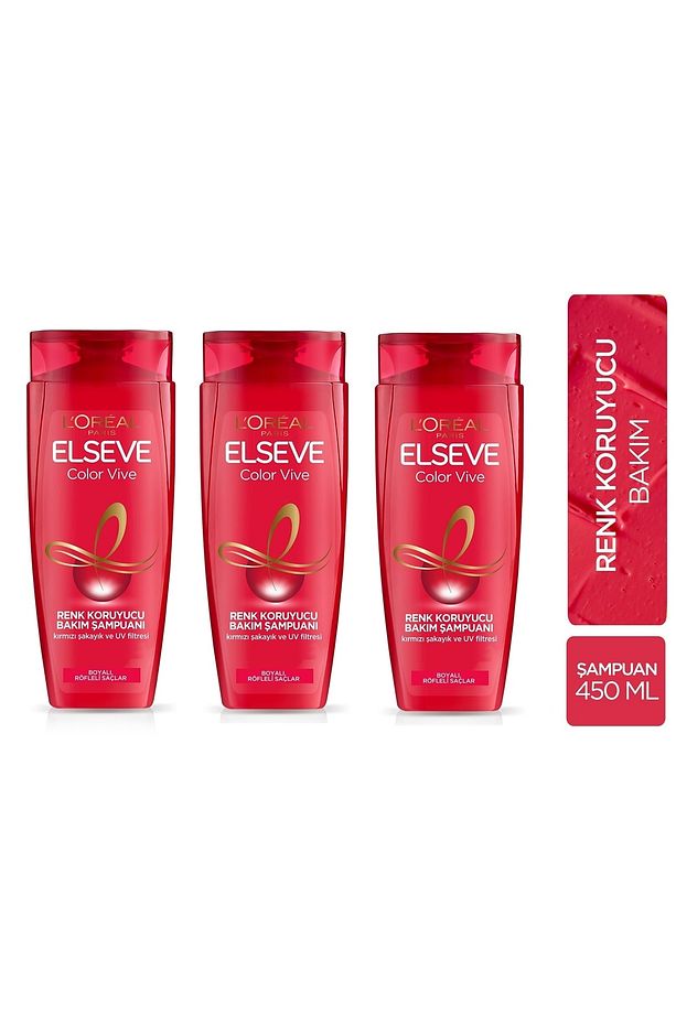 Loreal Şampuan Color Vive Renk Koruyucu Bakım Şampuanı 450 Ml X 3 Adet - 1
