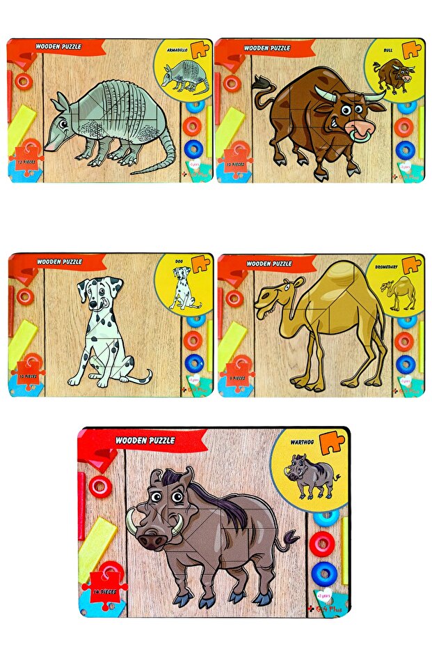 5-Piece Educational-teaching Geometric Block Children's Educational Toy Bultak Puzzle Jigsaw Set 1