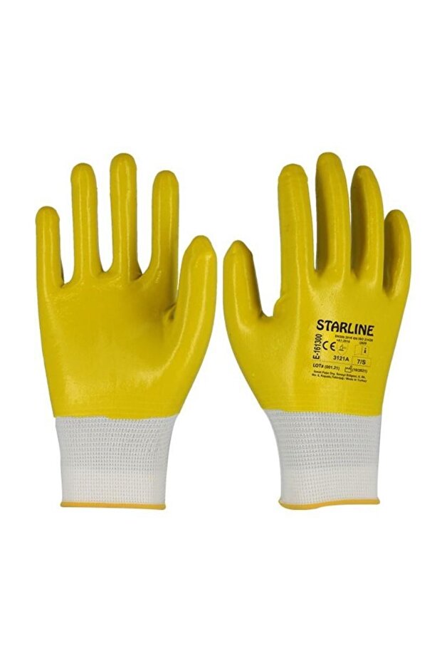 E-161300 Sarı Nitril Eldiven No:8 - 1