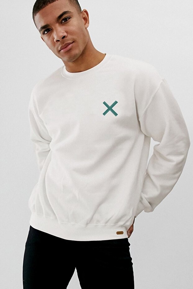 Trend Nice Oversize Be Contrary Beyaz Sweatshirt - 2