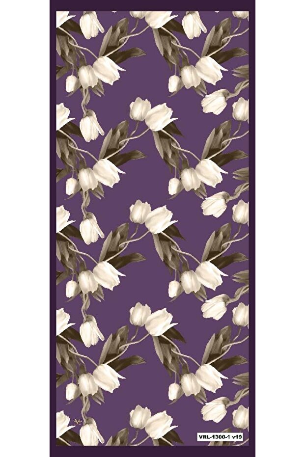 Floral Pattern Pavia Series with Shawl Hanger and Gift Set 90x200 Cm