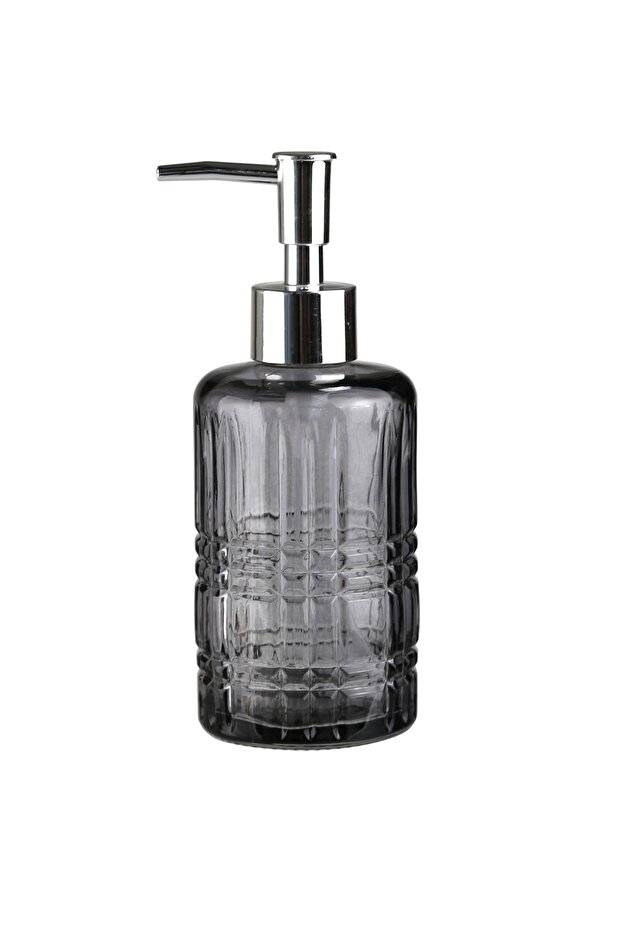 Buyflash Sivi Soap Dispenser, Star Patterned Gray 300ml 6,8X17,6Cm Goldglow 1131745