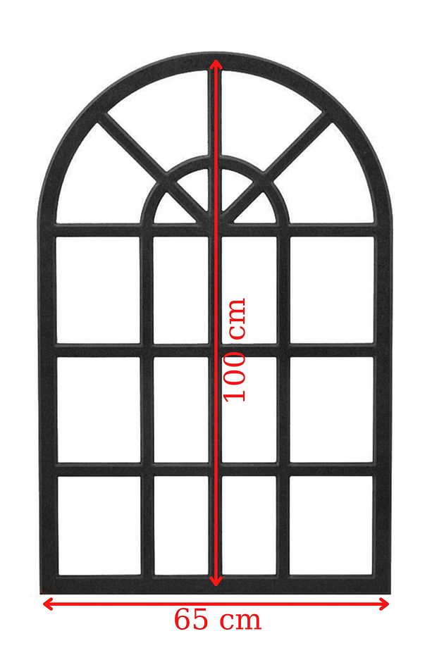 Lake Boyalı Dekoratif Duvar Çerçeve Hint Pencere Ayna Kanallı 18mm Mdf 65x100cm - 8