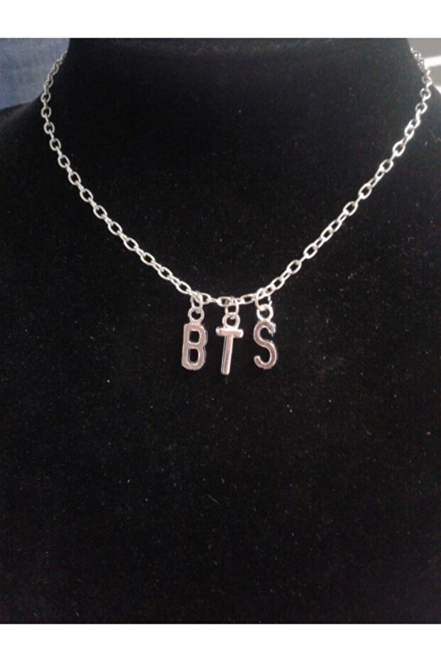 Women's Gray Bts K-pop Written Letter 45 Cm Chain Gift Necklace