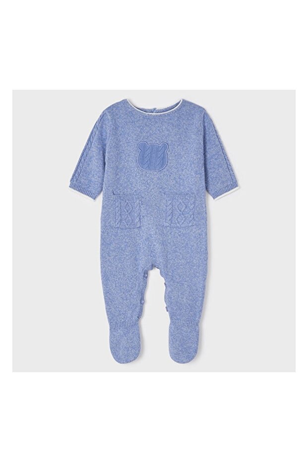 Tulum Triko Ayıcıklı Mavi - 1