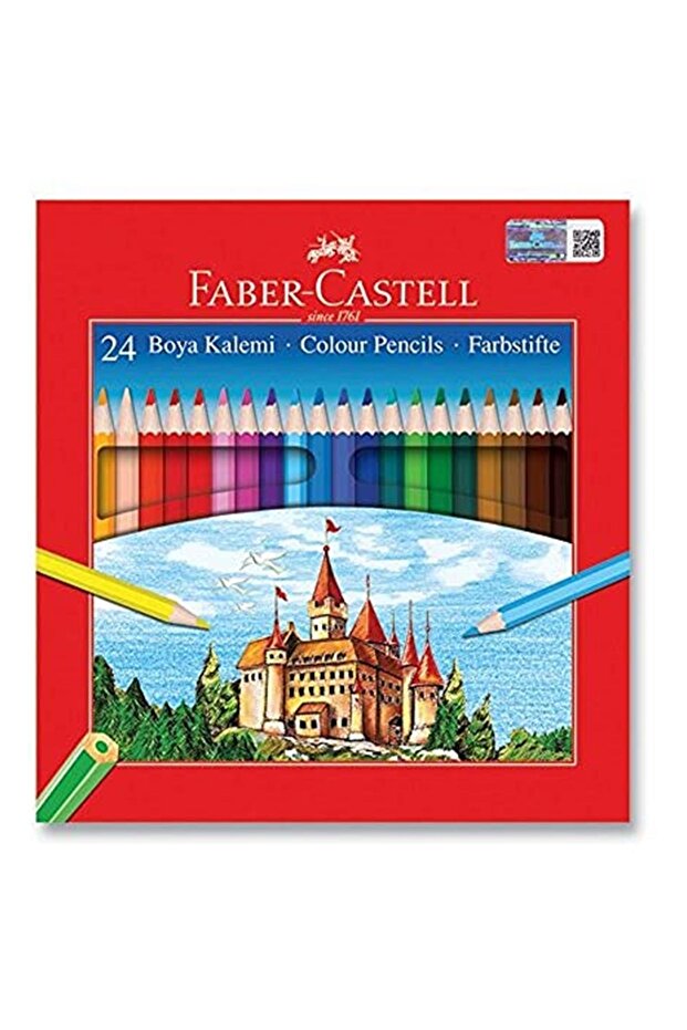 Faber-castell5171116324 Cardboard Box Crayons, 24 Colors