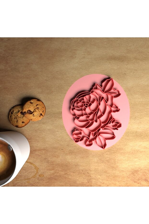 قالب كوكي بطبعة وردة - 1