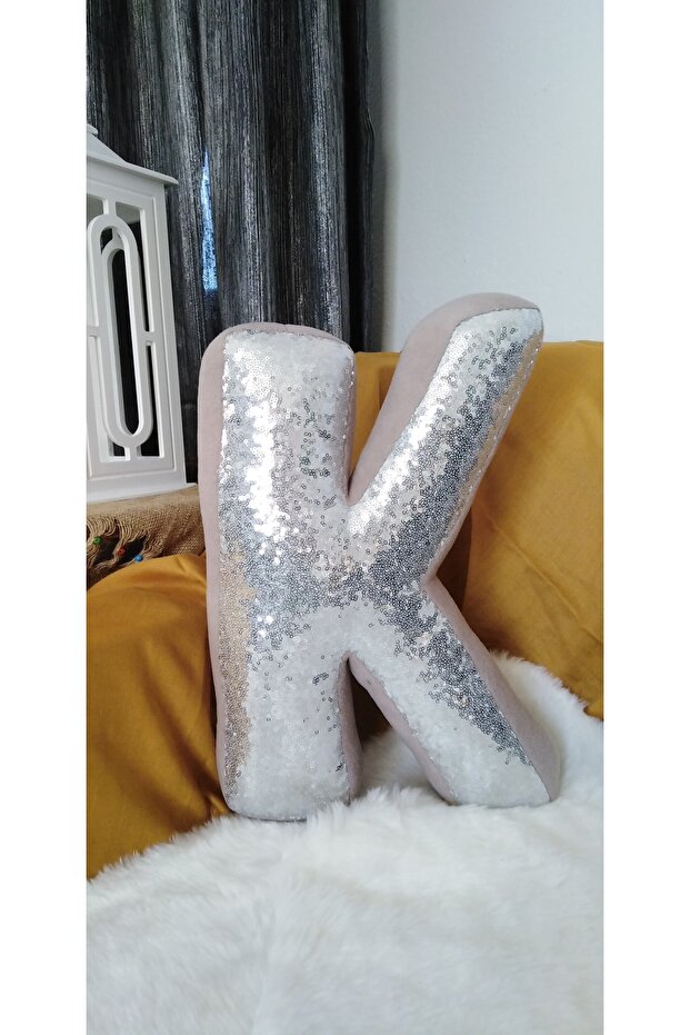 Payetli Harf Yastık - 1