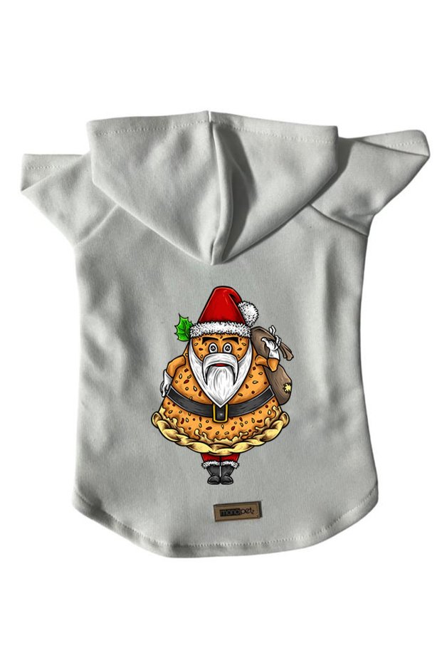 Hooded Fleece Sweatshirt Dog And Cat Outfit & Dress - White Pizza Dad