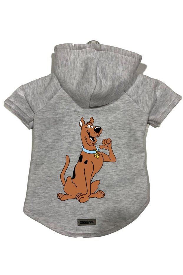 Hooded Fleece Sweatshirt Dog And Cat Outfit & Dress - Gray Scooby Doo