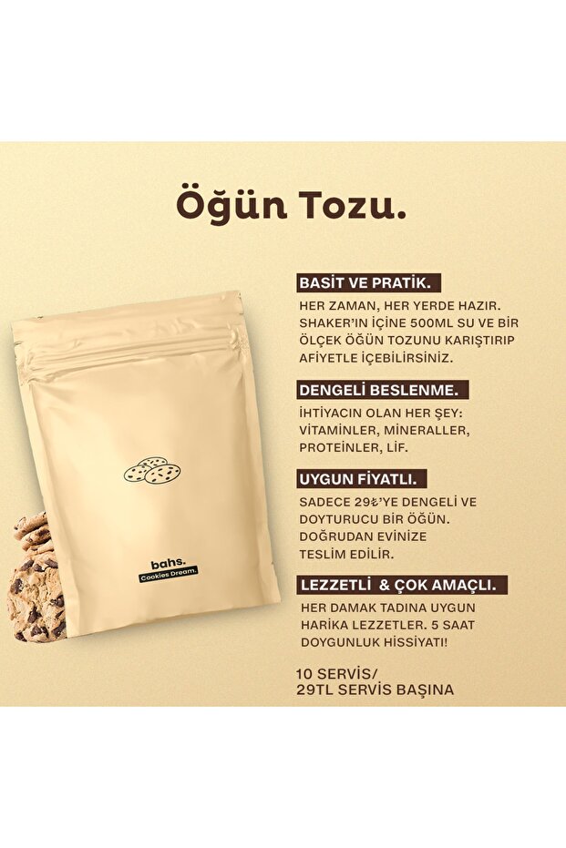 Proteinli Öğün Tozu - Cookies Dream 600gr - 10 Servis - 4