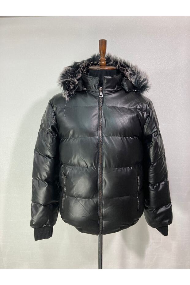 Deri Şişme Mont - 1