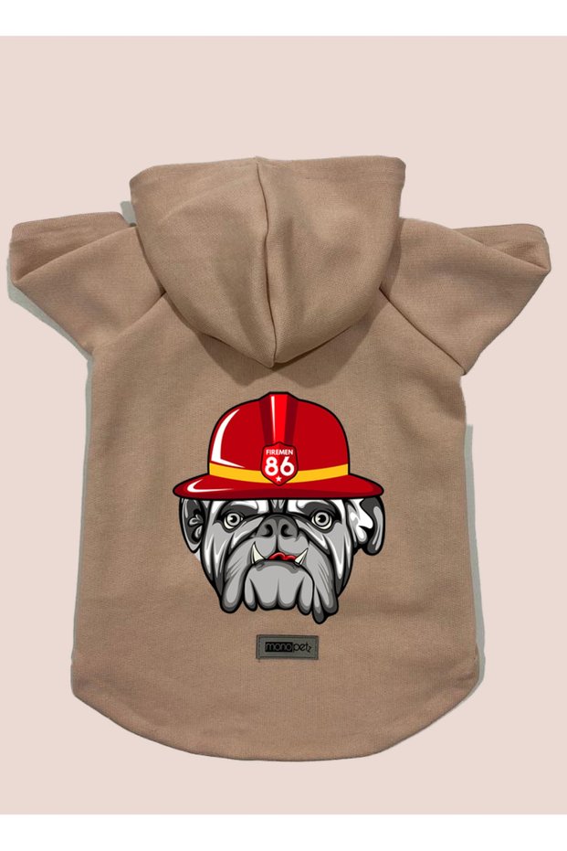 Hooded Fleece Sweatshirt Dog And Cat Outfit & Dress - Powder Firemen