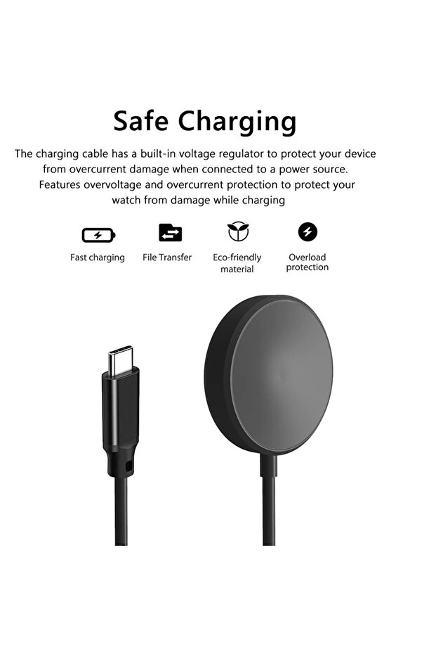 Samsung Galaxy Watch Active 2 40 Mm Sm-r830nz Manyetik Kablosuz Usb Type-c Şarj Kablo 1 Metre - 2