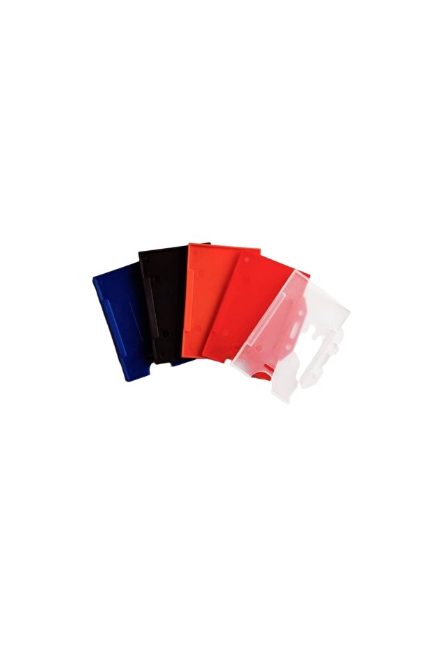 Name Badge Plastic Card Holder Colorful Mstkş 5-Piece Case