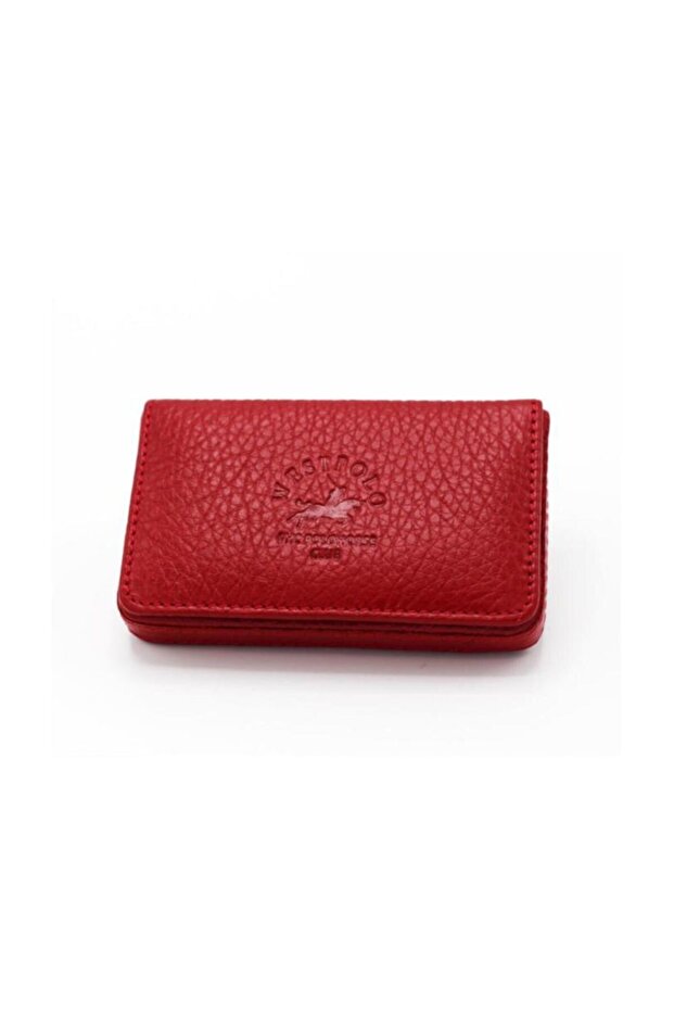 Men's Red Magnet Cover Card Holder