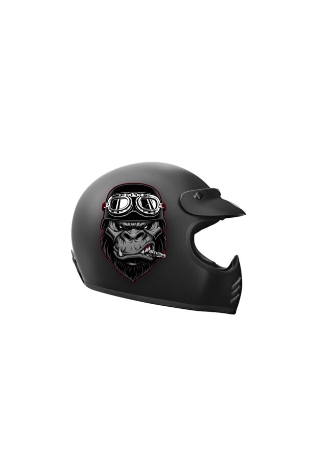 Siyah Kask Üzeri Sticker