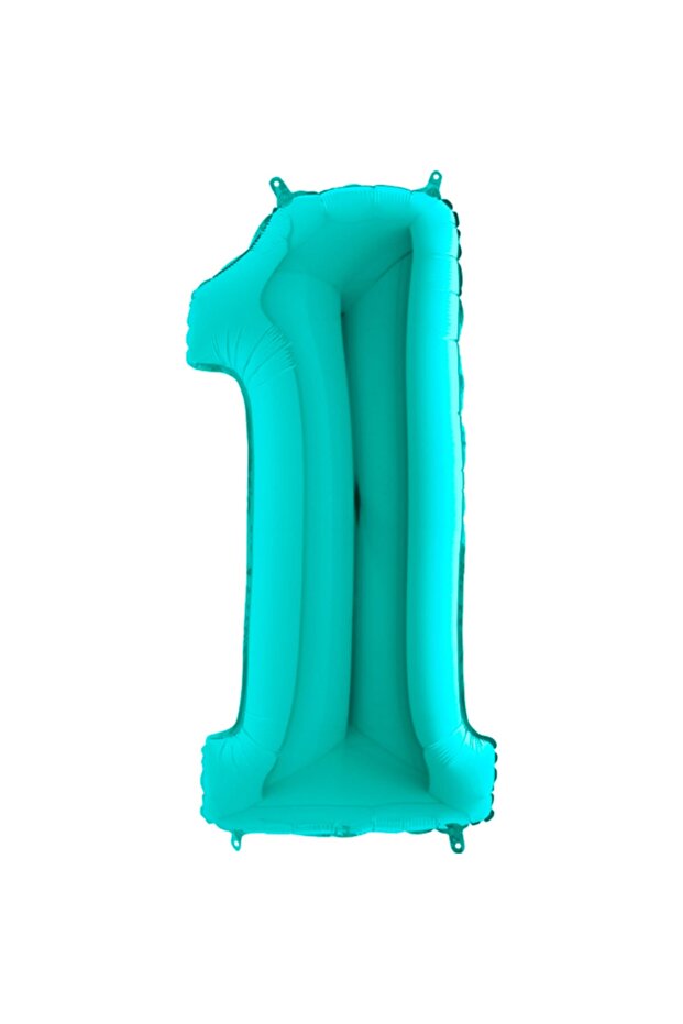 Number Balloon Foil 100 Cm Tiffany Mint Green 1