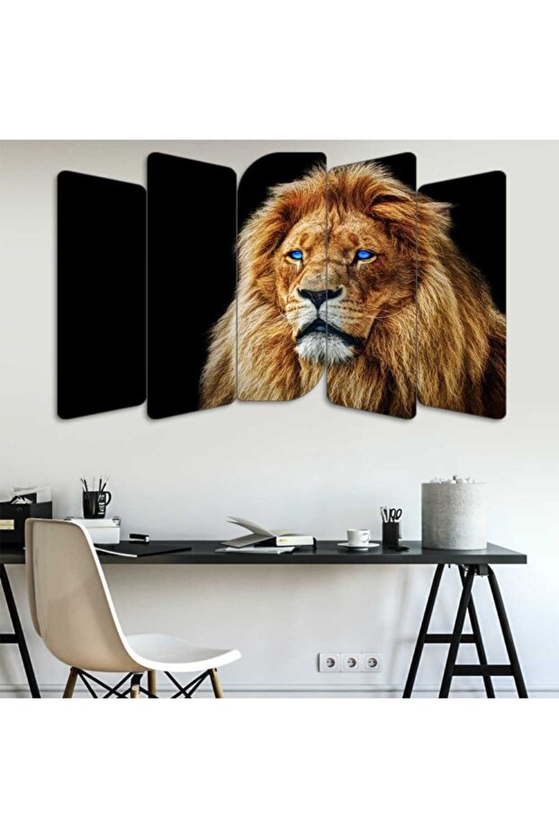 Aslan - 5 Parçalı Tablo - 1