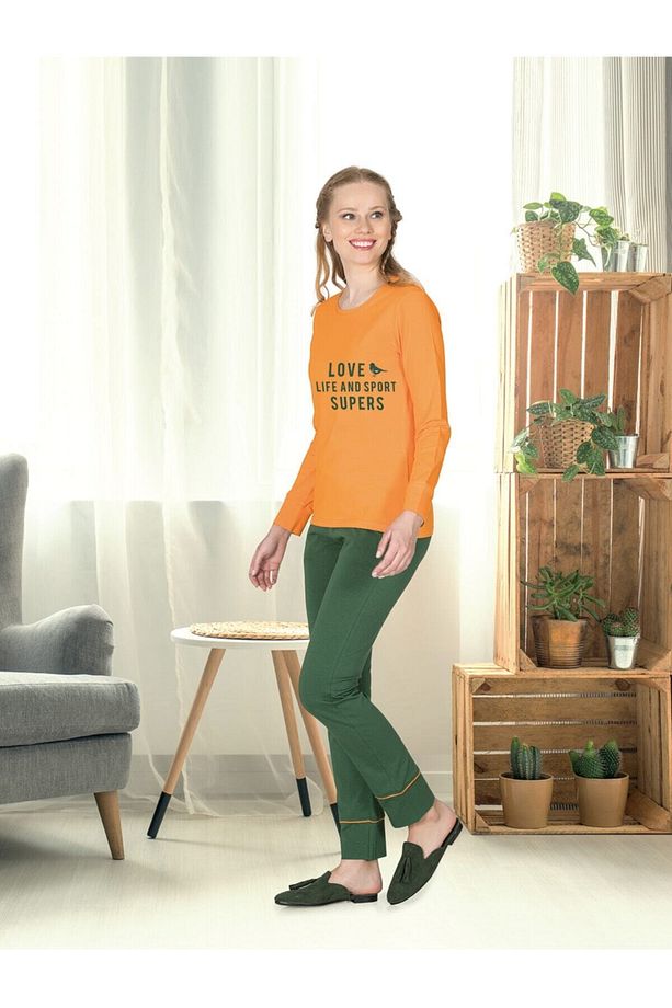 3667 Kadın Modal Pijama Takımı Yumusak Doku - 1