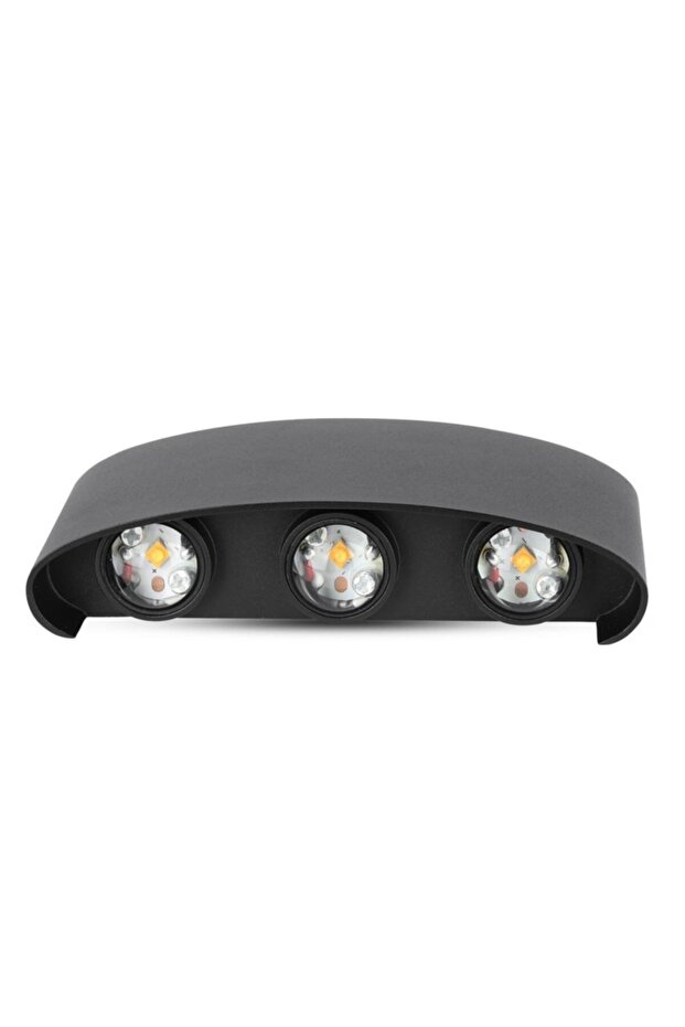 Led Outdoor Flat Double Sided Sconce 6W Black Vt-846