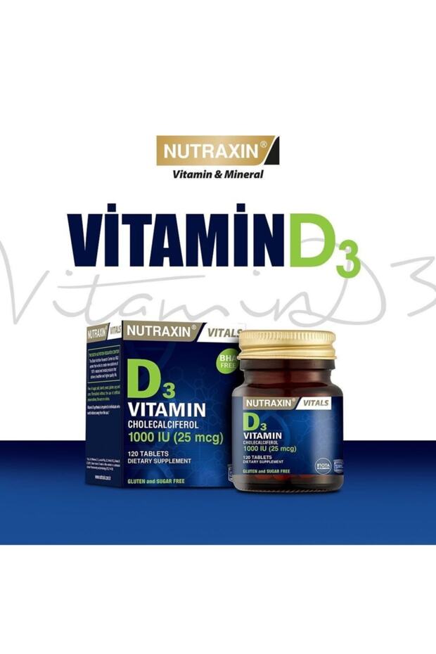 D3 Vitamin 120 Tablet Vitamin C 28 Çiğneme Tableti Hap Kutusu - 5